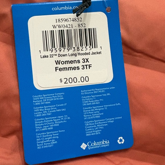 Columbia Women’s Lake 22 Long Down Hooded Coat NWT - Picture 5 of 12